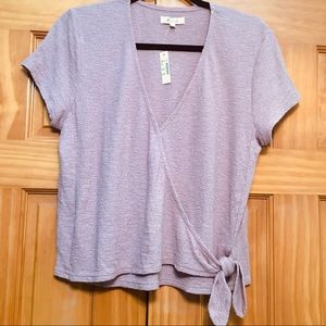 Women's Lavender Wrap Top